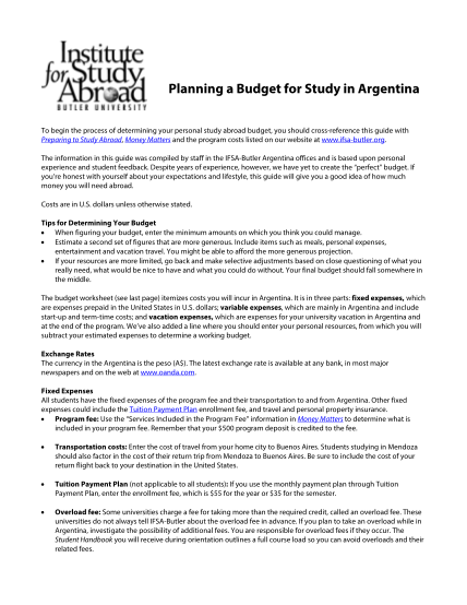 69458698-budget-planner-for-study-in-argentina-ifsa-butler-university-ifsa-butler