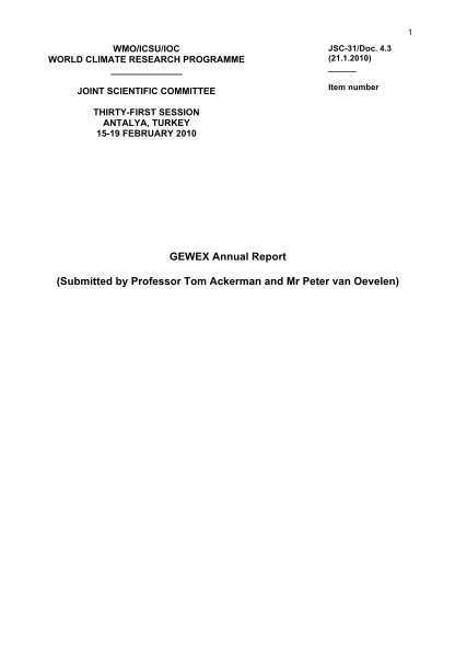 69541098-gewex-annual-report-submitted-by-professor-tom-bb-wcrp-home-wcrp-climate