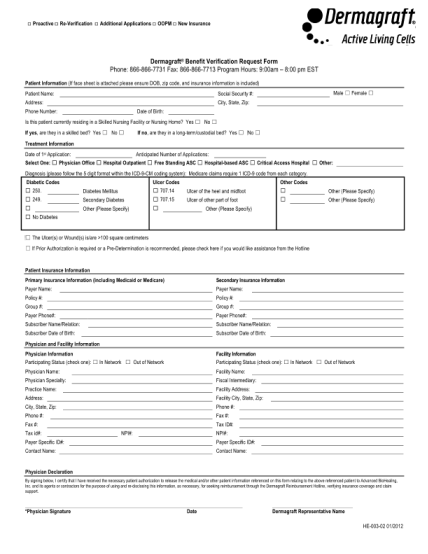 6955235-fillable-dermagraft-benefit-verification-request-form