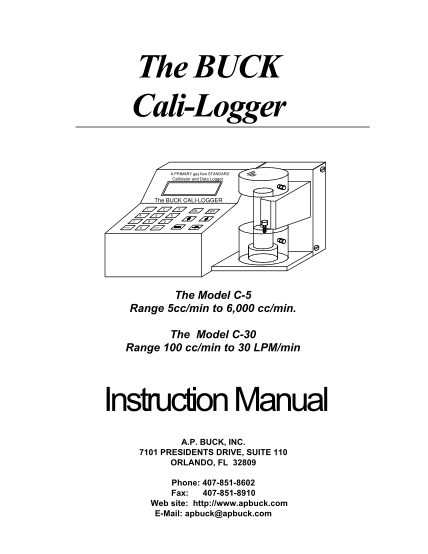 69559019-the-buck-cali-logger-instruction-manual-service-rma
