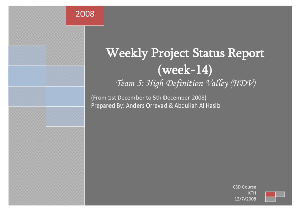 69650530-weekly-project-status-report-week-14-kth