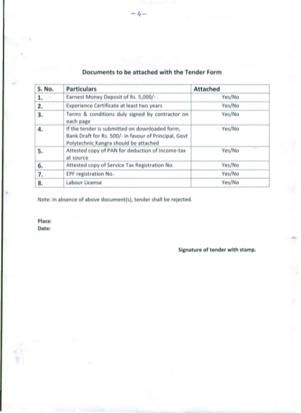 69747135-documents-to-be-attached-with-the-tender-form-s-no-particulars