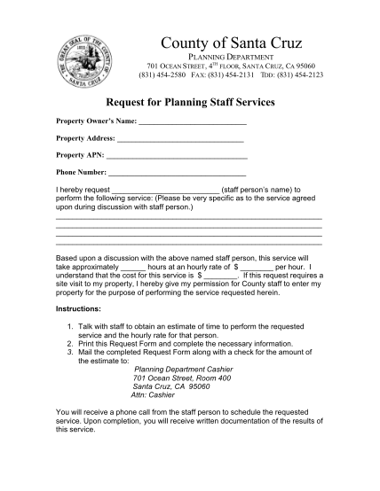 69798460-pre-appl-services-form-santa-cruz-county-planning-department