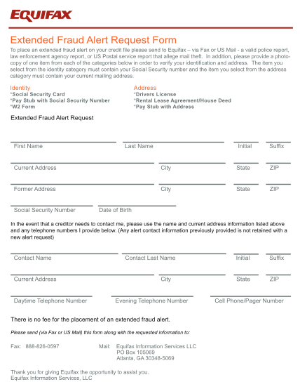16 Request Credit Report By Mail Equifax Free To Edit Download 