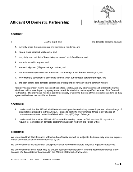 69927192-affidavit-of-domestic-partnership-spokane-public-schools-spokaneschools