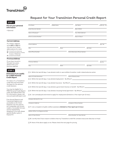6994542-disclosurereque-st-request-for-your-transunion-personal-credit-report-other-forms