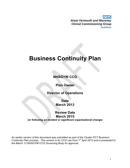 70043913-business-continuity-plan-nhs-great-yarmouth-and-waveney-bb-greatyarmouthandwaveneyccg-nhs