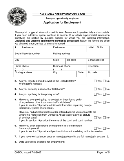 70099-hrodolapplicati-onforemployment-odol-application-for-employment--ok--gov-state-oklahoma-ok