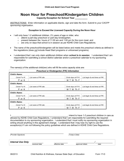 70100321-child-and-adult-care-food-program-noon-hour-for-preschoolkindergarten-children-capacity-exception-for-school-year-instructions-enter-information-on-applicable-blanks-sign-and-date-the-form-kn-eat
