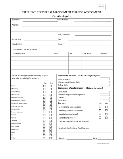 7012565-fillable-executive-register-management-change-assessment-pdf-filler-form