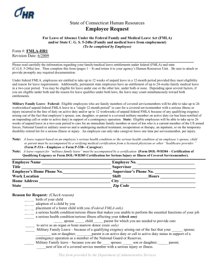 7050224-fmla-employee_reques-t-employee-request--southern-connecticut-state-university-other-forms-southernct