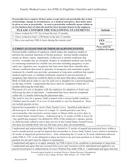 7052033-fillable-fmla-eligibility-checklist-form-ctcd