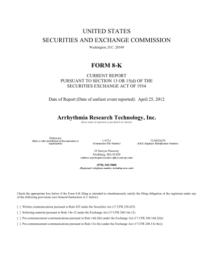7052643-8k-04-25-2012-year-end-2011-earnings-release-united-states-securities-and-exchange-commission-other-forms