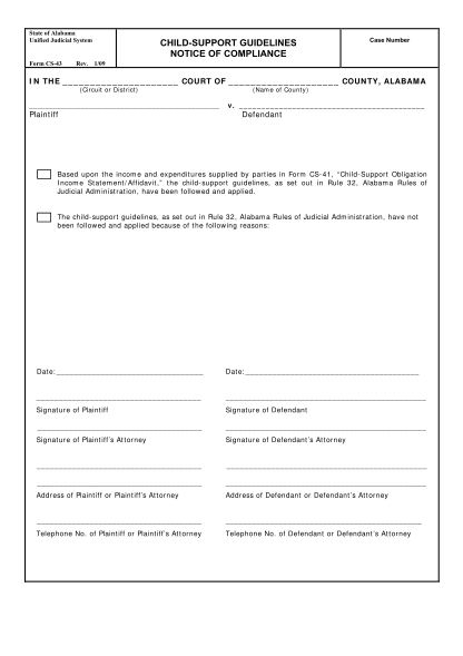 70779808-form-cs-43-child-support-guidelines-notice-of-compliance-eforms-alacourt