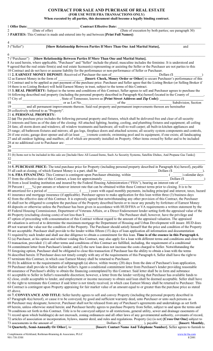 7098536-fillable-printable-fha-contract-to-purchase-real-estate-form