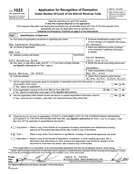 7100341-form_1023-form-1023--the-lawrence-foundation-other-forms-thelawrencefoundation