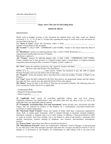 71129602-virginia-single-family-fannie-maefreddie-mac-uniform-instrument-form-3047-399-page-1-of-16-pages-forms2web-electronic-forms