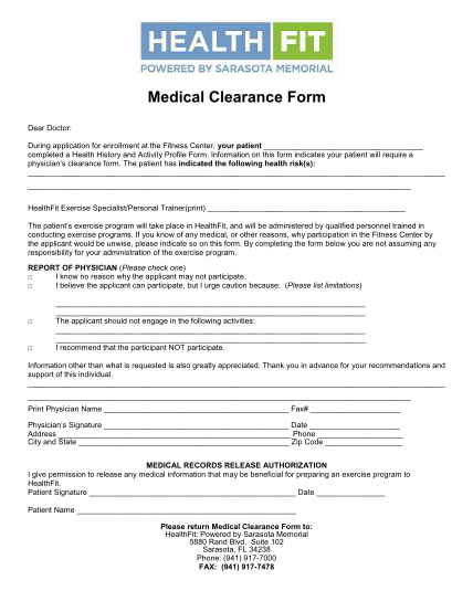 71130466-fillable-downloadable-medical-clearance-form