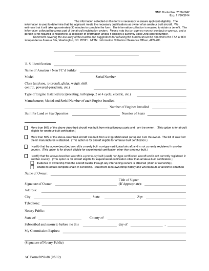 7124062-fillable-ac-8050-88a-affidavit-of-ownership-form-faa