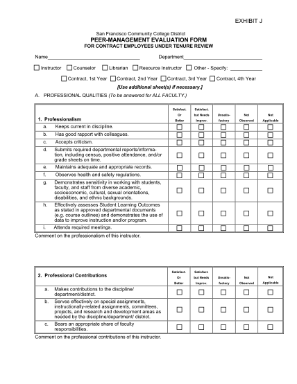 71291534-exhibit-j-san-francisco-community-college-district-peer-management-evaluation-form-for-contract-employees-under-tenure-review-name-department-ccsf