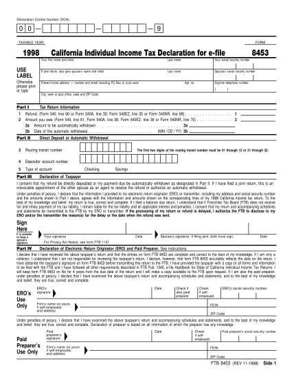 71366994-1998-ftb-8453-california-individual-income-tax-declaration-for-e-file-ftb-ca