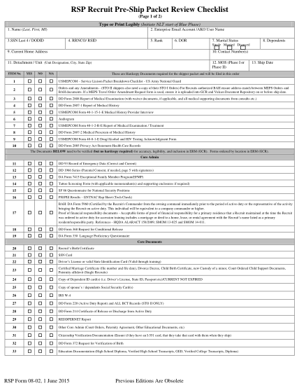 71421434-rsp-recruit-pre-ship-packet-checklist-hardcopy-documents-page-1-of-2-type-or-print-legibly-initiate-nlt-start-of-blue-phase-1