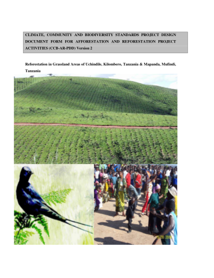 71531002-climate-community-and-biodiversity-standards-project-design-document-form-for-afforestation-and-reforestation-project-activities-ccb-ar-pdd-version-2