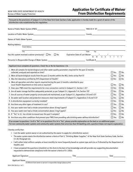 7160635-fillable-nysdoh-water-forms-certificate-of-waiver-from-disinfection-health-ny