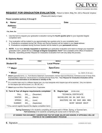 7164926-fillable-cal-poly-graduation-evaluation-form-print-out-cob-calpoly