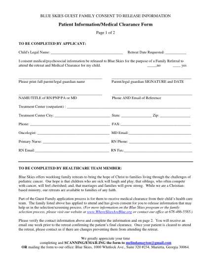 7170833-2012-guest-family-medical-clearance-and-consent-to-release-info1-medical-clearance-form--blue-skies-ministries-other-forms-blueskiesministries