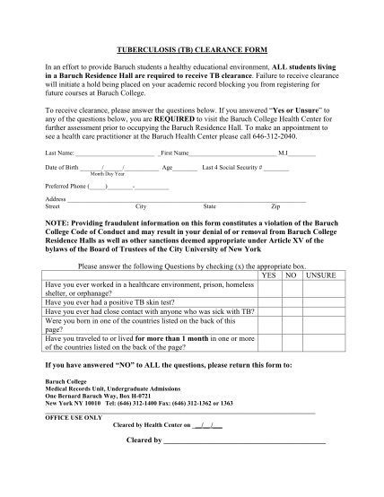 7170945-fillable-tb-clearance-form-baruch-cuny