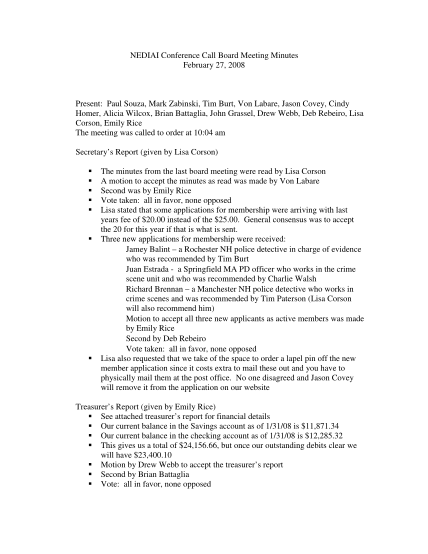 7191607-feb200820-minutes-nediai-conference-call-board-meeting-minutes-february-27-2008-o-other-forms-nediai