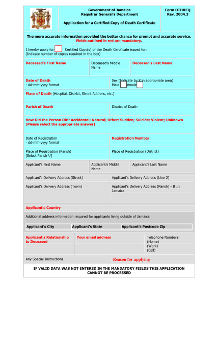 24 Death Certificate Sample Page 2 Free To Edit Download Print 