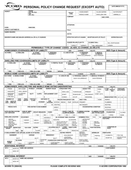 7228793-fillable-personal-policy-change-request-except-auto-form