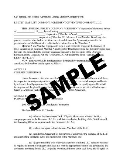 72300266-624-sample-joint-venture-agreement-limited-liability-company