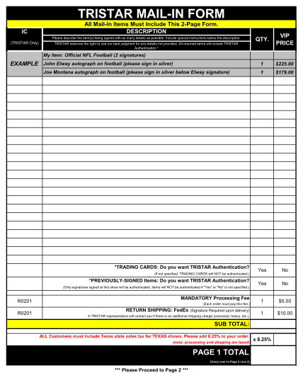 7232835-mailinorderform-tristar-mail-in-order-form--tri-star-productions-other-forms