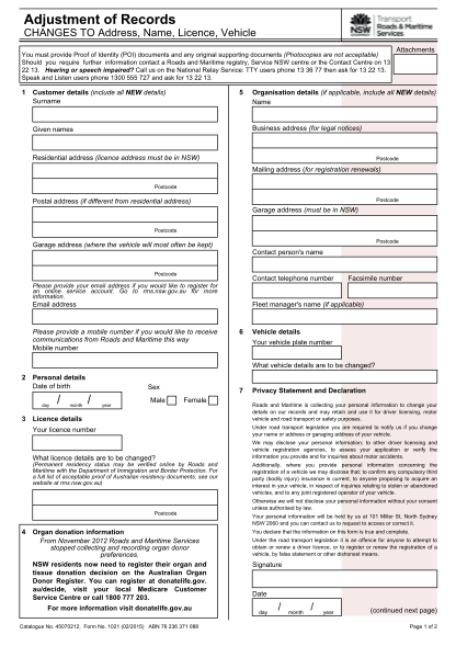 72347184-adjustment-of-records-form-pdf-roads-and-maritime-services