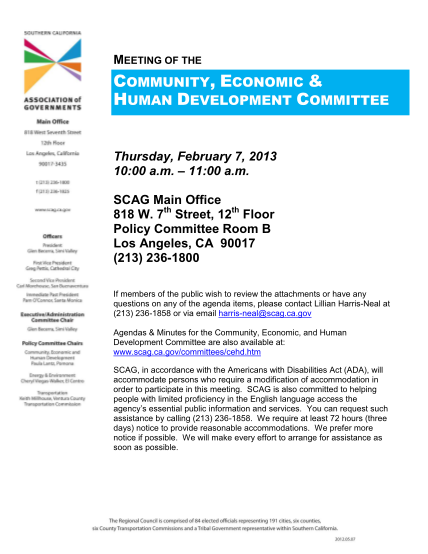 72447717-community-economic-and-human-development-committee-february-7-2013-agenda-community-economic-and-human-development-committee-february-7-2013-agenda-scag-ca