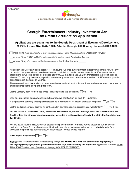 7252766-fillable-georgia-entertainment-industry-investment-act-tax-credit-certification-application-form-georgia