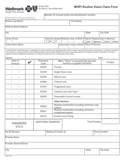 7259411-fillable-whpi-routine-vision-claim-form