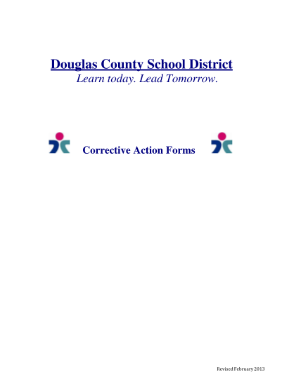 72600009-corrective-action-formspdf-douglas-bcountyb-school-district-dcsdk12