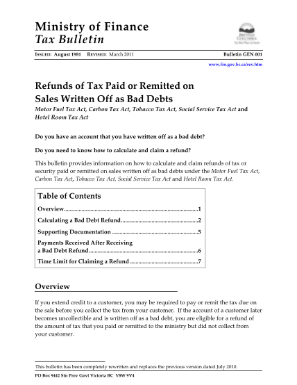72666998-bulletin-gen-001-refunds-of-tax-paid-or-remitted-on-sales-written-off-as-bad-debts-the-bulletin-provides-information-to-help-businesses-understand-how-to-calculate-and-claim-refunds-of-tax-or-security-remitted-on-sales-written-off-as