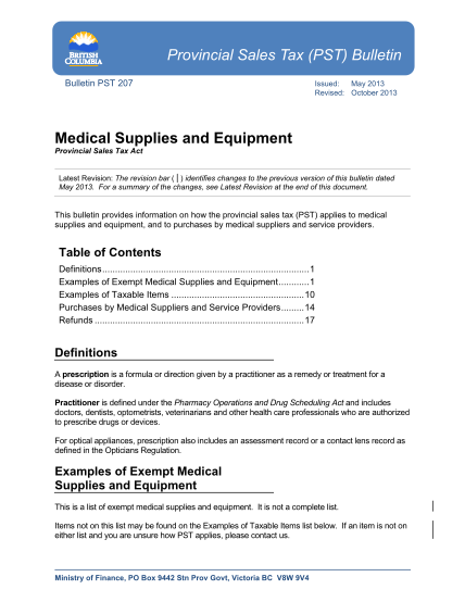 72678801-medical-supplies-and-equipment-this-bulletin-provides-information-on-how-the-provincial-sales-tax-pst-applies-to-medical-supplies-and-equipment-and-to-purchases-by-medical-suppliers-and-service-providers