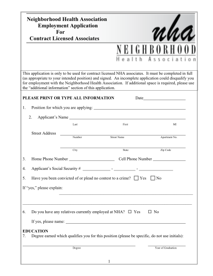 7274789-contract-neighborhood-health-association-employment-application-for-other-forms-nhainc