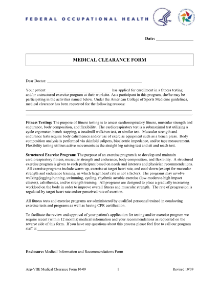 73003482-medical-clearance-form-federal-occupational-health-foh-hhs