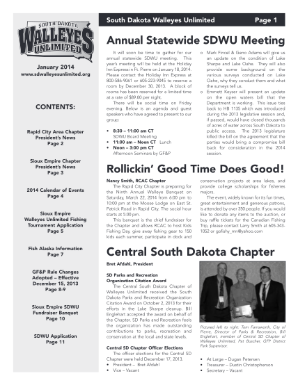 73140665-january-2014-newsletter-south-dakota-walleyes-unlimited-sdwalleyesunlimited