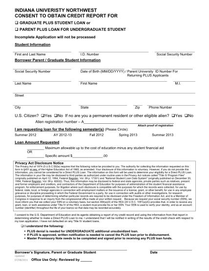 73431212-indiana-univeristy-northwest-consent-to-obtain-credit-report-for-iun