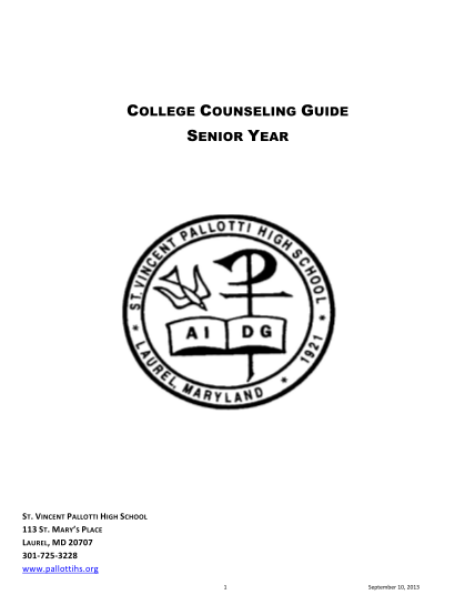 73554022-college-counseling-guide-senior-year-st-vincent-pallotti-high-school-pallottihs