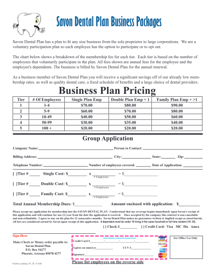 73803696-business-application-savon-dental-plan