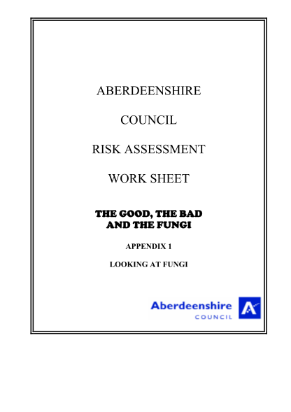 73902940-aberdeenshire-council-risk-assessment-work-sheet-fungi4schools
